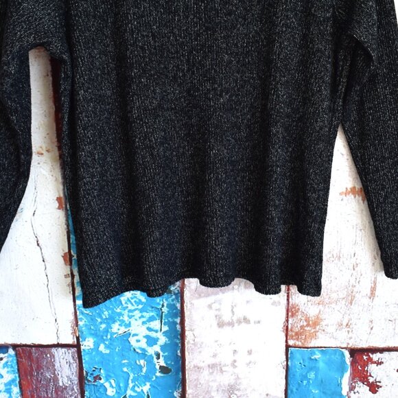 Women's KENNETH COLE Pullover Hoodie Long Sleeve LARGE Charcoal Gray - Picture 4 of 9